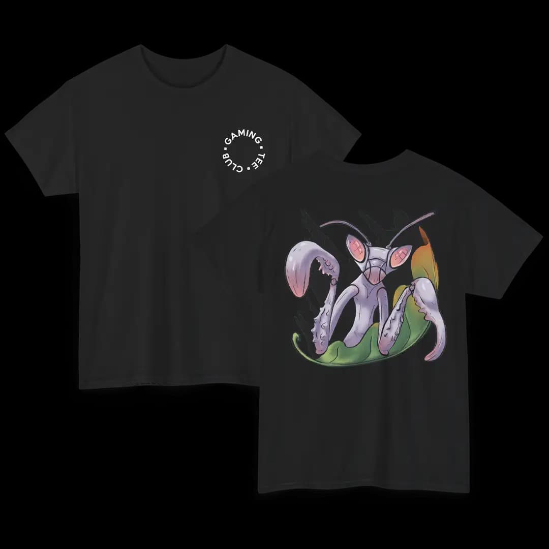 Praying Mantis t-shirt design, back print